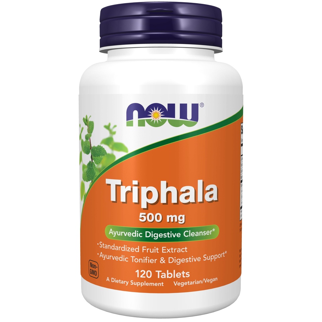 现在食品补充品,Triphala 500毫克,Harada、Amla和Behada的混合物,120片