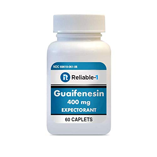 可靠1实验室 Guaifenesin 400 mg 卡普莱特咳嗽和Mucus Relief 胸腔摄入量期望量 QQ 60 卡普莱特