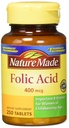 天然制Folic Acid(400mcg)牌匾,250个计数,包2