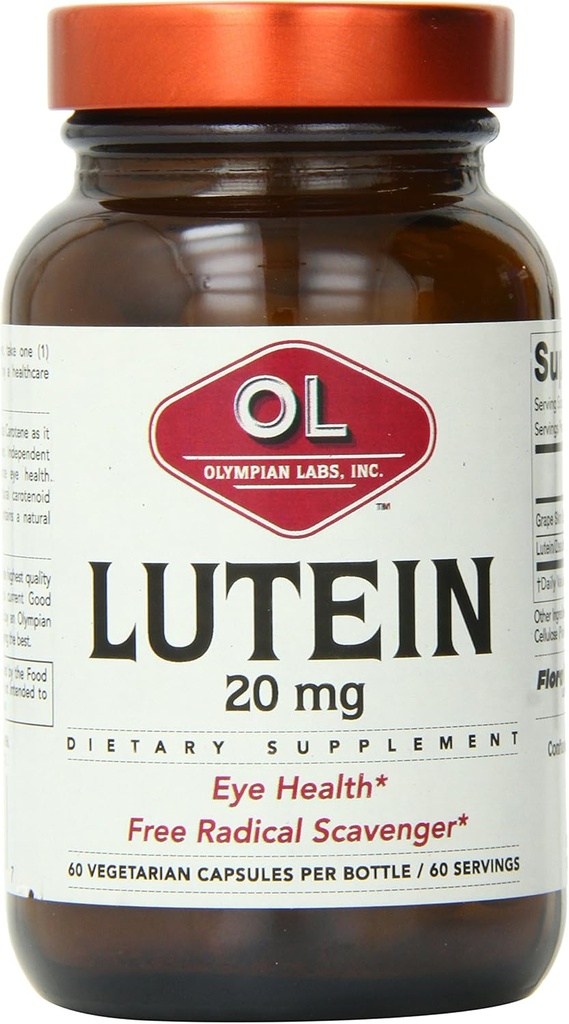 奥林匹克实验室Lutein 天然卡罗泰诺伊卡普勒斯, 60 个伯爵