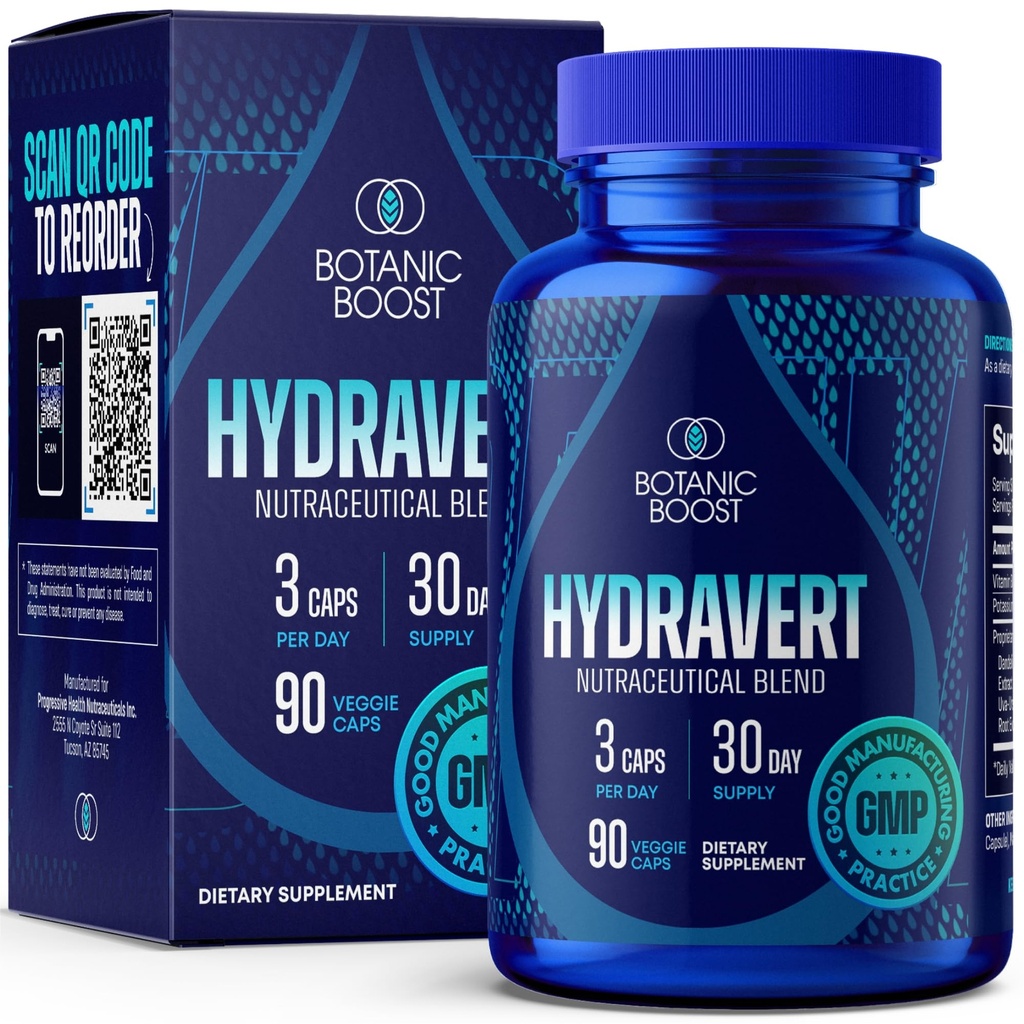 Water Pills For Swollen Legs And Feet - Act As Natural Diuretics for Water Retention to Help You Swell No More - Hydravert Diuretic Pills Proprietary Blend Reduces Swelling in Your Leg or in Your Foot
