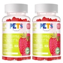 Pets Purest Glucosamine Chondroitin Gummys配有MSM和长老莓外加力——联合支持,成人、男子和妇女抗氧化剂免疫辅助剂。 (2包)草莓