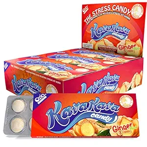 卡瓦卡瓦糖果 - 8 Kava Candies Per Pack, 卡瓦提取压力缓解补充剂, Natural Kava Root Chill Happy Pill, 鼓励正面的Mood - Ginger Mint Flavor, 1 Box (12包)