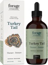 Forage Hyperfoods - 加拿大原野土耳其 Tail Mushrom Superfood Liquid Supplement Extract Tincture, Vegan, Non-GMO, Immune System and Gut Health Support, 118ML (英语).