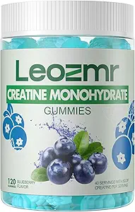 Creatine Monohydrate Gummys 5000mg for Men & Women, Chewables Creatine Monohrydrate Supplement(120 count) - 蓝莓 120 Gummys (英语).