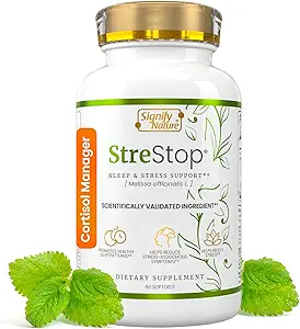 SIGNIFY NATURE Stop – 皮质醇管理器 – 肾上腺素 Fatigue 补充剂 – 皮质醇健康 – 肾上腺素 Cortex – Lemon Balm – 肾上腺素还原 – Serotonin Boster