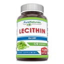 纯天然的 Lecithin 1200 mg 软胶 补充 QQ 高概率 QQ 非GMO QQ Gluten Free (120 计数)