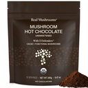 真正的蘑菇 无甜热巧克力混合 5个维权者 — Reishi, Chaga, Turkey Tail, Maitake, Shiitake – Coco Powdered Unsweeted – Organic Cacao Powder Supplement, Vegan, 15个服务者