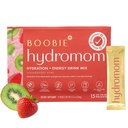 Boobie Hydromom 超级食品 电解质 饮料 混合剂 草莓 Kiwi 给妈妈们刷新能量和水解靴 15个包装包 怀孕、哺乳、外出旅行必需品