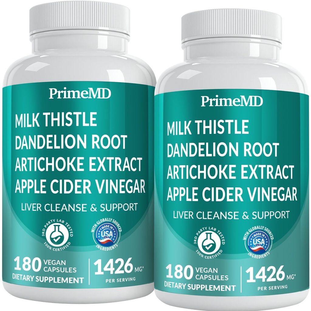 32-in-1 Liver Cleanse Detox and refuring with Milk Thetle, Silymarin, Artichoke 提取器,Beetroot Powder - Gallbladder 附加活性肝脏健康公式 - 1426mg(180cm,包装为2)