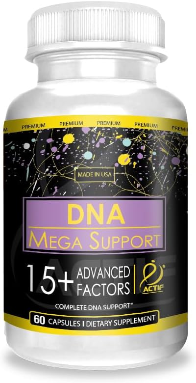 ACTIF DNA 巨型支持 15+ 高级因子 - 非 GMO, 快动作, 在美国制造, 60 计数