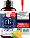 Vegan Vitamin B12 Liquid - Max Strength Methylcobalamin B12 Sublingual 5000 mcg - Fast Absorbing Supplement for Mood, Memory and Energy Support - Non-GMO, Gluten-Free, Citrus Flavor B 12 Drops, 2oz
