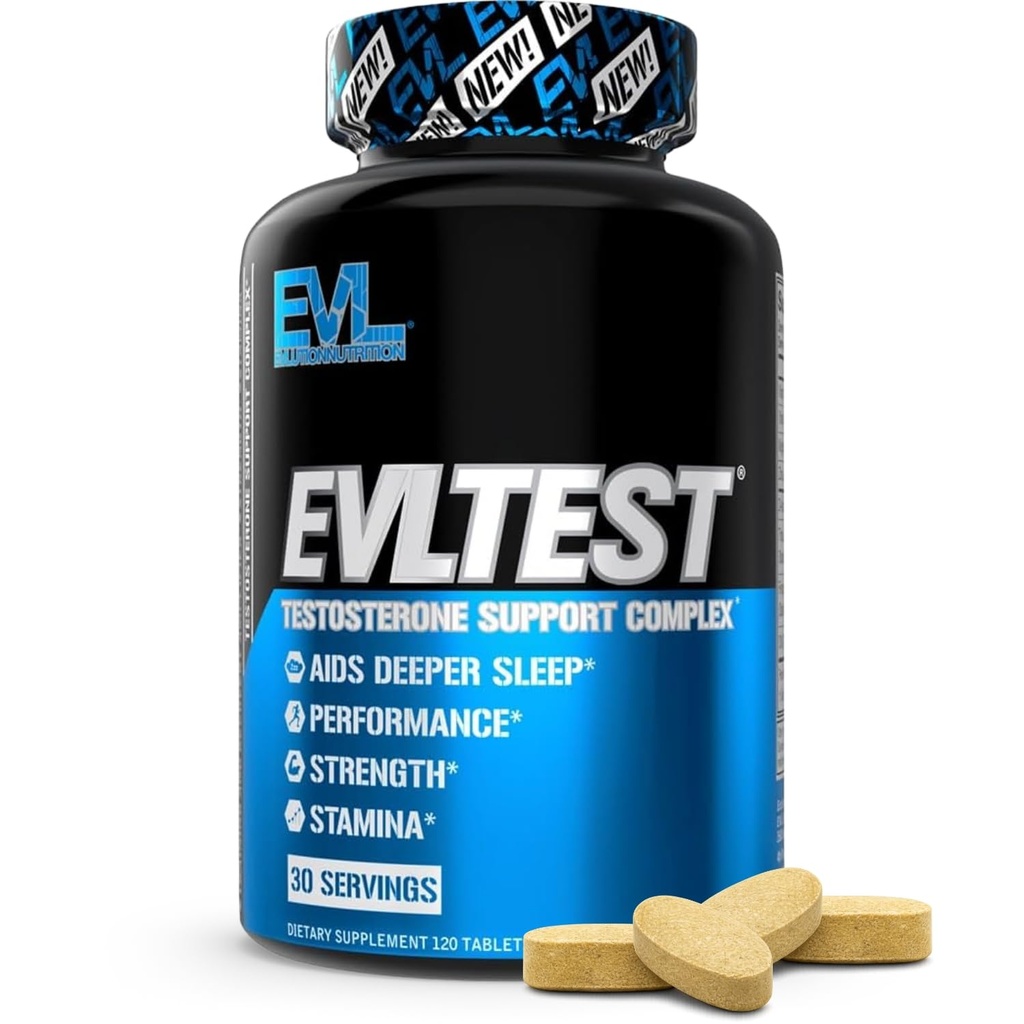 EVL 完整的男子睾丸酮助推器 - 工作后恢复睾丸酮补充剂,配有DIM+D Aspartic Acid and Tribulus - EVL Test 雌激素抑制剂