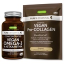 纯和基本 Vegan Collagen 蛋白蛋白粉 & Vegan Omega 3 Bundle, 完整 Collagen 助推公式和可持续藻类油 1340 mg, 作者: Igennus
