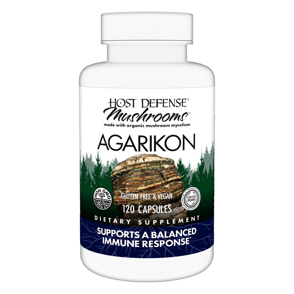 Host Defense Agarikon Capsules - Immune系统支持补编 - Aid Immune功能和细胞强度的蘑菇补充 - 草药饮食补充 - 120 Capsules (120名服务员)*