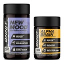 ONNIT Alpha Brain Bundle -- -- 诺热带大脑补充剂(30个计数),用于聚焦、集中和记忆+新的缓解压力、睡眠和泥液补充剂(60个计数)