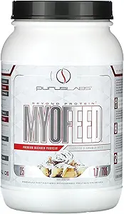 Purus Labs Myofeed Blended Protein QQ 超过滤的Whey 隔离和集中QQ 溶解纤维和消化酶 25 services(冷冻肉桂卷)