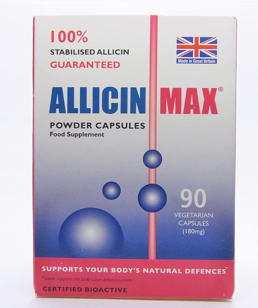 Allicin Max 100%纯 Allicin 90vcaps (2 Pack) (英语).
