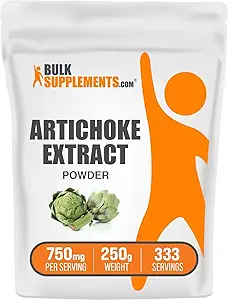Bulk Assupports.com Artichoke 提取粉末 - 草药补充剂 Artichoke 补充剂 - Vegan & Gluten Free, 750 mg / service, 250g (8.8 oz) (Pack of 1)