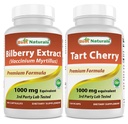最佳自然品 Bilberry 提取 1000 mg 和 Tart Cherry 提取 1000 mg