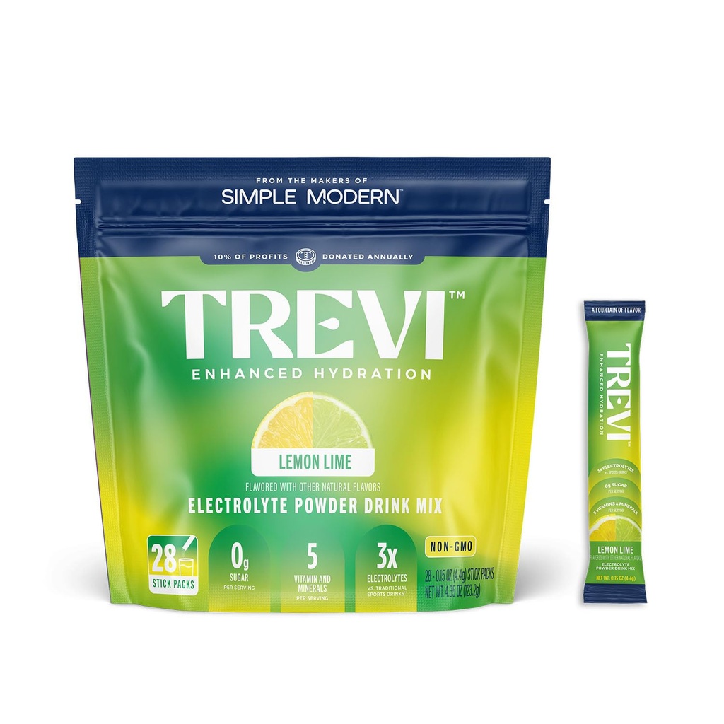 TREVITM 糖自由电解质 - 饮用混合水解粉包 - 28 Counter - Lemon Lime