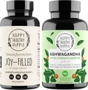 快乐健康嬉皮 欢乐-填满的迷你支助补编+有机Ashwagandha压力支助补编