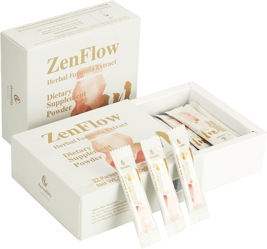 ZenFlow、PMS和月经支助、TCM、Dong Quai、促进健康的Uterus、Kideny和Bladder、促进Urogenital功能、妇女健康(32个包 - 1盒)