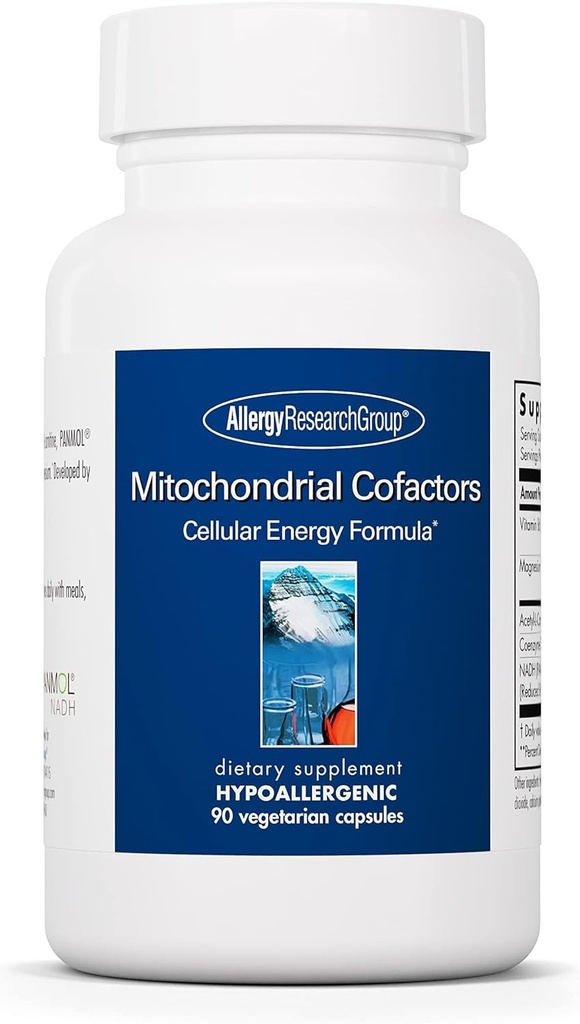 过敏研究小组 Mitochondrial Cofactors - Mitochondrial 补充品, CoQ10, Mitochondria 支持细胞能量公式,伪素,维生素B6和镁 - 90 维基百科