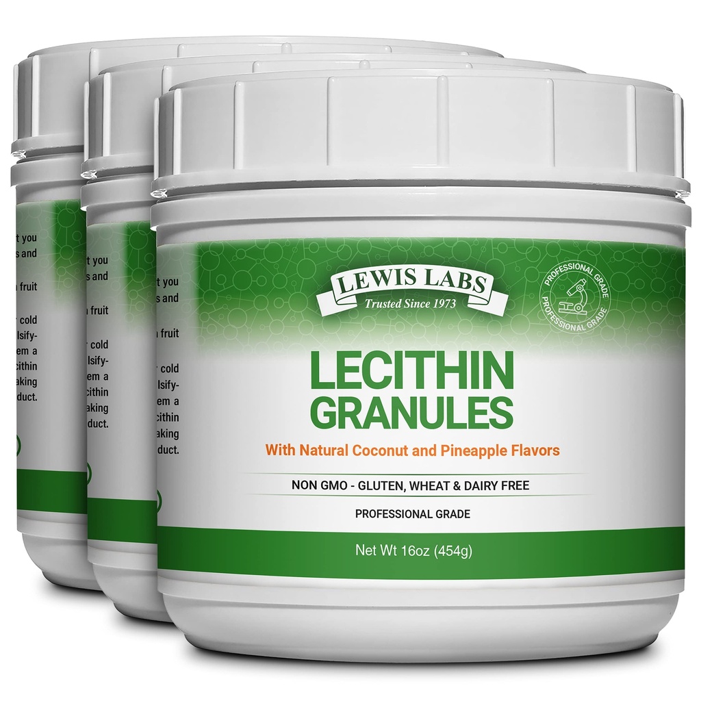 Lecithin Granules Supplement → Natural Soy Lecithin Powder 是磷酸酯胆碱的绝佳来源 → 乳化支持,Immune功能与支持脑健康, 16 oz