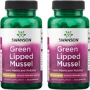 Swanson Green Lipped Mussel (Freeze-Dried) - 新西兰联合健康与流动补编 - 自然公式可能支持心脏健康与消化功能 - (60卡普尔,每包500毫克) (2包)