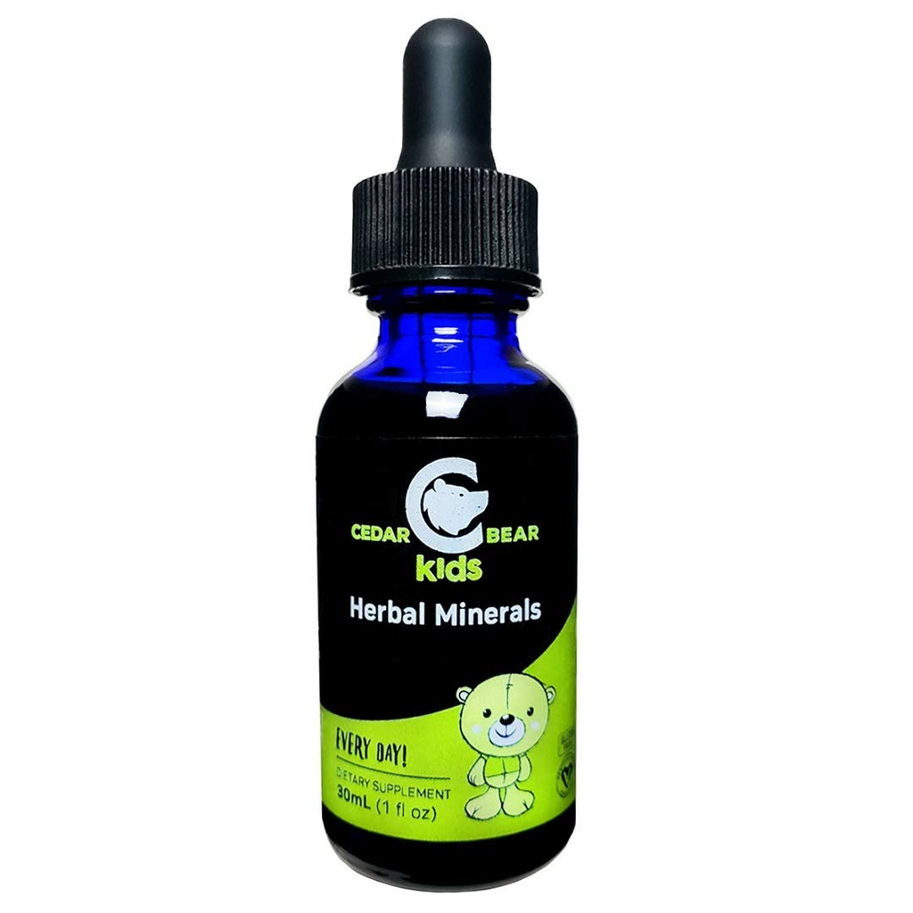 Cedar Bear Herbal Minerals for Kids 一种液态草药补充剂,有助于建立健康的身体、思维和坚固的免疫系统 1 Fl Oz