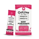 GoLive Prebiotic and Probiotic for Women, Men, Kids. Berry Pomegranate Synbiotic Powder w/ L-Glutamine, Vitamin D3, Electrolytes. For Gut Health, Digestion, Metabolism, Immunity 15-50B CFUs.