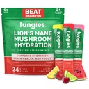 Fungies Electrolyte Drink Mix with Lion's Mane Mushroom & Basical Electrolytes, 24 Variety Pack - 成人无糖水分补充剂 脑健康与焦点 - 蘑菇补充剂