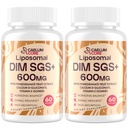 Liposomal DIM SGS 补充剂 -- -- 女性和男性的荷尔蒙补充剂,雌激素补充剂,包括苏福拉芬葡萄糖、维生素E、石榴果 -- -- 支持解毒剂和抗氧化剂(2包)