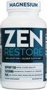 营养学  Zen还原 镁补充剂,400mg 镁 枫酸 Per Per Dose 配有维生素D3,L-Theanine,促进放松,肌肉恢复和肾上腺健康,高吸收补充剂,30种服务