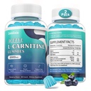 2 Pack Sugar Free Acetyl L-Carnitine Gummys, L-Carnitine 补充女性和男性,配有维生素C和B12, ALCAR 能源,脑和心脏健康支持, Vegan, 非GMO, 120 Counter