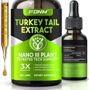 Turkey Tail Mushroom 摘录 – 2 Fl Oz Mushrooms Turkey Tail 补充品,有机污染物和消化性支持补充品,快速吸附液体叮当
