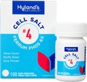 Hyland的4号细胞盐 Ferrum Phos 6X板块,Decongestant and Sinus Relief,炎症补充,冷热症状的自然救济,快速溶解板块,100个计数