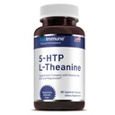 向青少年和成年人提供5-HTP压力缓解和放松支持的公式,配有5-HTP,L-Theanine,维生素B6,维生素B12,镁 - 医生配制 - 镁蒸馏自由 - 60个胶囊.
