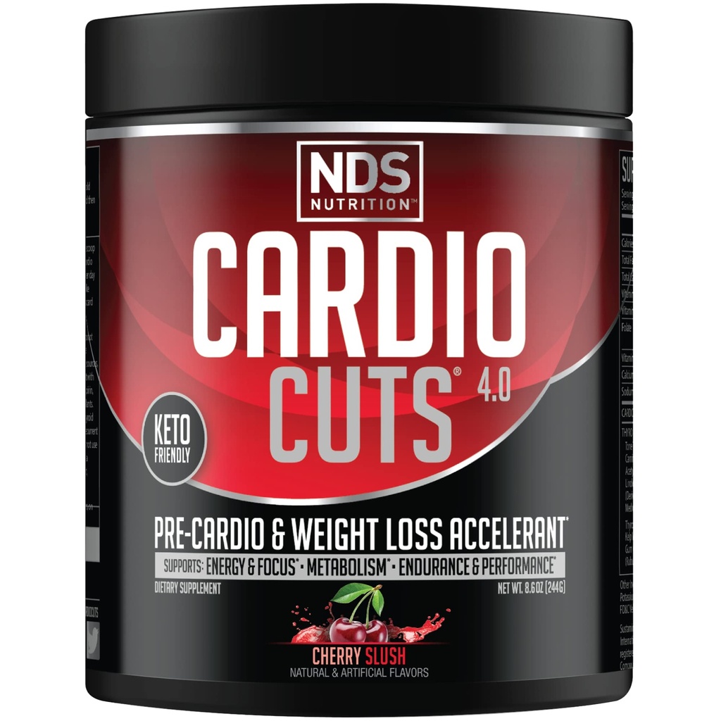 NDS 营养 4.0 工作前补充剂 -- -- L-Carnitine、CLA、MCTs、L-Glutamine和Safflower Oil -- -- Cherry Slush(40名服务员)的高级体重损失和心肌前配方