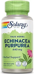 SOLARAY Echinacea Purpurea 根 440 mg → 健康免疫和呼吸功能支持 → 100 Veg Caps