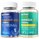 Liposomal Calcium AKG 补充1 500mg + Vegan Omega 3 补充1000mg