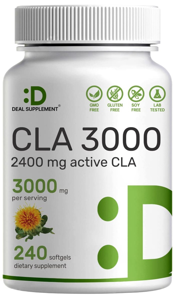 超强CLA 3000mg | 240 软胶,来自沙花油的活性连环酸