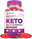 Justified Laboratories Ripped Results Keto ACV Gummies Extreme 2000MG Ripped Results Keto Gummies Apple Cider Vinegar Formulated with Pomegranate Beet Juice Powder B12 Vegan Non GMO 60 Gummys