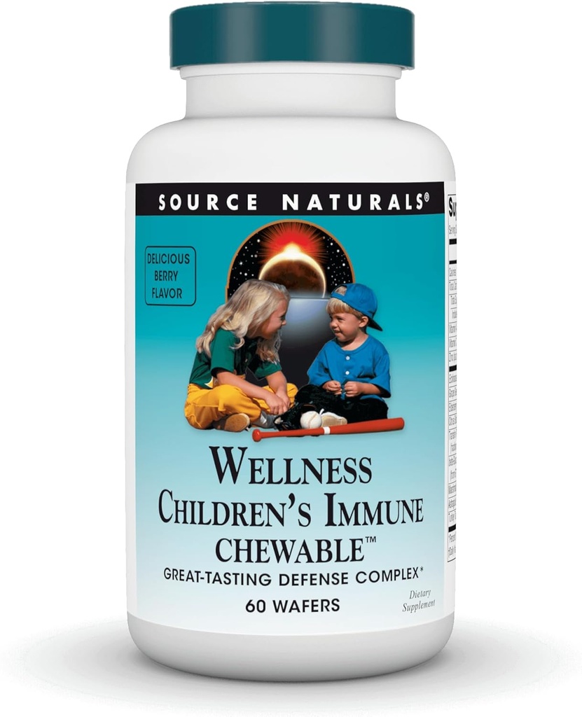 来源:自然健康儿童Immune Chewable,极具品味的国防综合体,Berry Flavored* - 60 Wafers