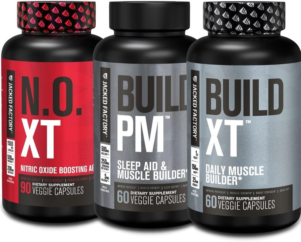 Jacked Factory AM & PM Muscle Building Stack - N.O. XT, Build XT, & Building PM 互联网档案馆的存檔,存档日期2014-03-02.