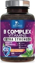 B 复合维生素 Capsules - 配有维生素 B12 B6 C Biotin Folate & Folic Acid for Imune & Enerve Supports - 补充心脏,大脑,神经支持 - 120 Capsules