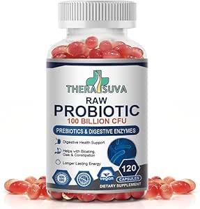 Probiotics 100亿 CCFU – 34 Strains + 有机预生 – Gut健康全食品配方,免疫支持和消化平衡 – 60天供给,120软胶