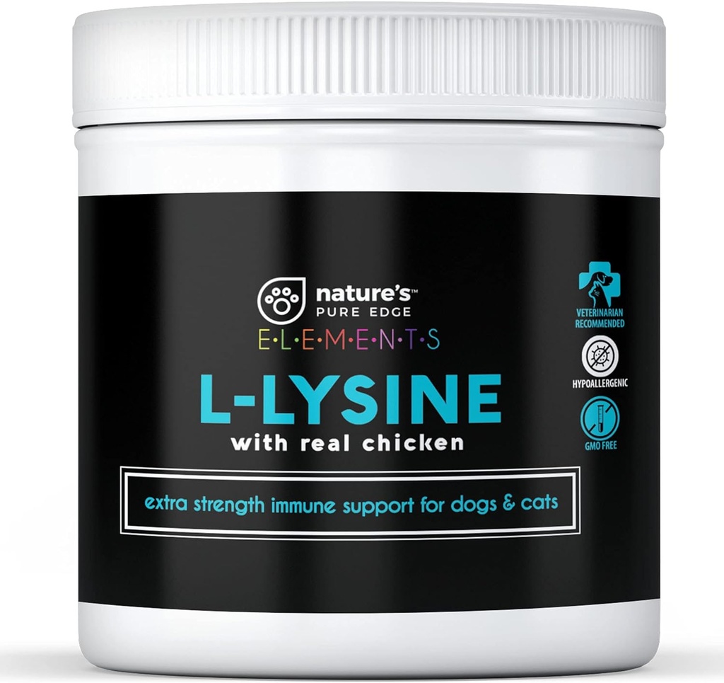 L-Lysine Powder for Cats and Kittens, Chicken Flavored Lysine Supplement for Cats and Kittens and Dogs to support Immune Health, 正常眼功能与呼吸卫生, Extra Lige 125 Grams. (原始内容存档于2017-09).
