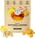 养蜂人自然酥蜜 姜柠檬 咳嗽 与维生素D,锌 和 Propolis 喉部酥糖 Lozenges, 14 Ct